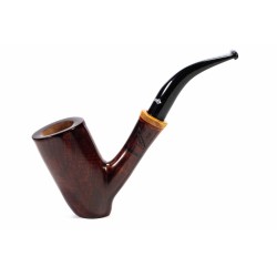 Briar Pipe Santambrogio Red Smooth Bent Billiard
