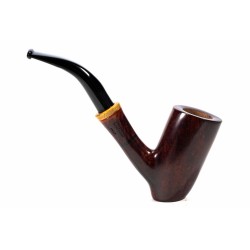 Briar Pipe Santambrogio Red Smooth Bent Billiard