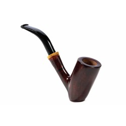 Briar Pipe Santambrogio Red Smooth Bent Billiard