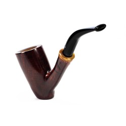 Briar Pipe Santambrogio Red Smooth Bent Billiard