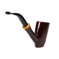 Briar Pipe Santambrogio Red Smooth Bent Billiard