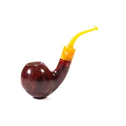 Briar Pipe Santambrogio Red Smooth Bent Apple