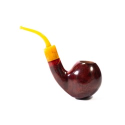 Briar Pipe Santambrogio Red Smooth Bent Apple