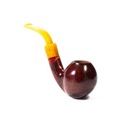 Briar Pipe Santambrogio Red Smooth Bent Apple