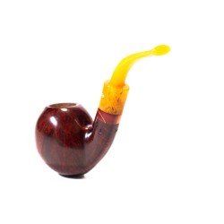 Briar Pipe Santambrogio Red Smooth Bent Apple