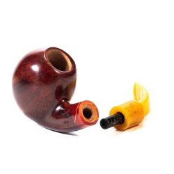 Briar Pipe Santambrogio Red Smooth Bent Apple