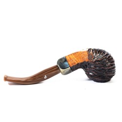 Pipe Peterson Derry Rusticated Bent Rhodesian (80s)