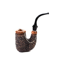 Pipe Brebbia Oom Paul Rusticated Hungarian