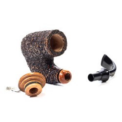 Pipe Brebbia Oom Paul Rusticated Hungarian