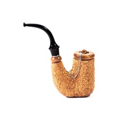 Pipe Brebbia Oom Paul Rusticated Natural Hungarian