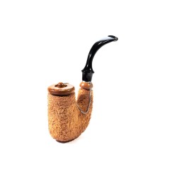 Pipe Brebbia Oom Paul Rusticated Natural Hungarian