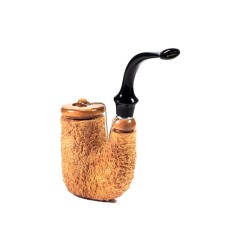 Pipe Brebbia Oom Paul Rusticated Natural Hungarian