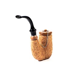 Pipe Brebbia Oom Paul Rusticated Natural Hungarian