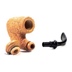 Pipe Brebbia Oom Paul Rusticated Natural Hungarian