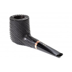 Bog Oak Pipe Radice Sandblasted Billiard