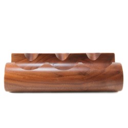 Pipe Stand Lubinski "Round" in Walnut - 3 Places