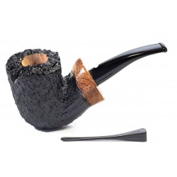 Pipe Armellini Botero Rusticated Chubby Bent Billiard