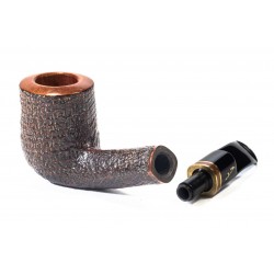 Pipa Savinelli Autograph Sabbiata Bent Billiard