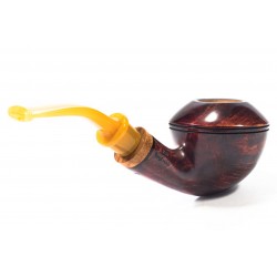 Briar Pipe Santambrogio Red Smooth Bent Rhodesian