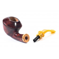 Briar Pipe Santambrogio Red Smooth Bent Rhodesian
