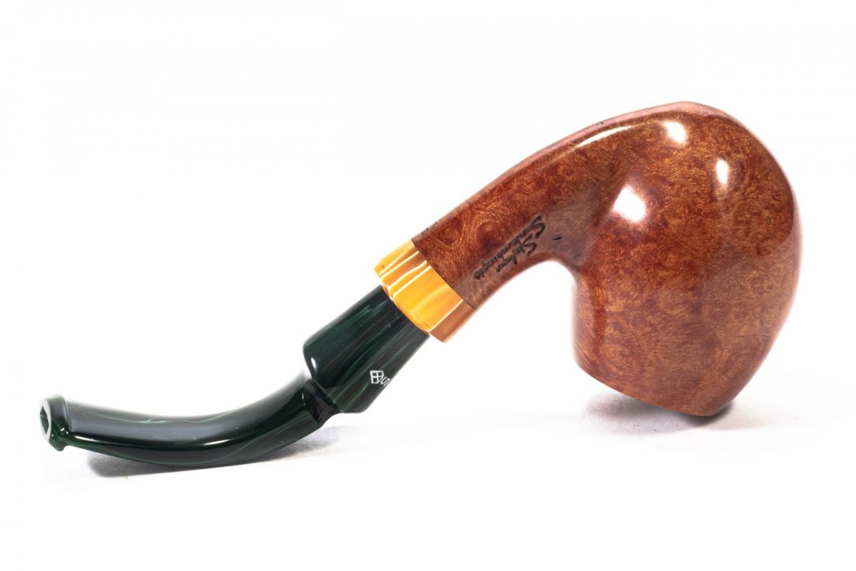 Pipa Santambrogio Liscia FP Media Bent Egg Pipa Santambrogio Liscia FP Media Bent Egg