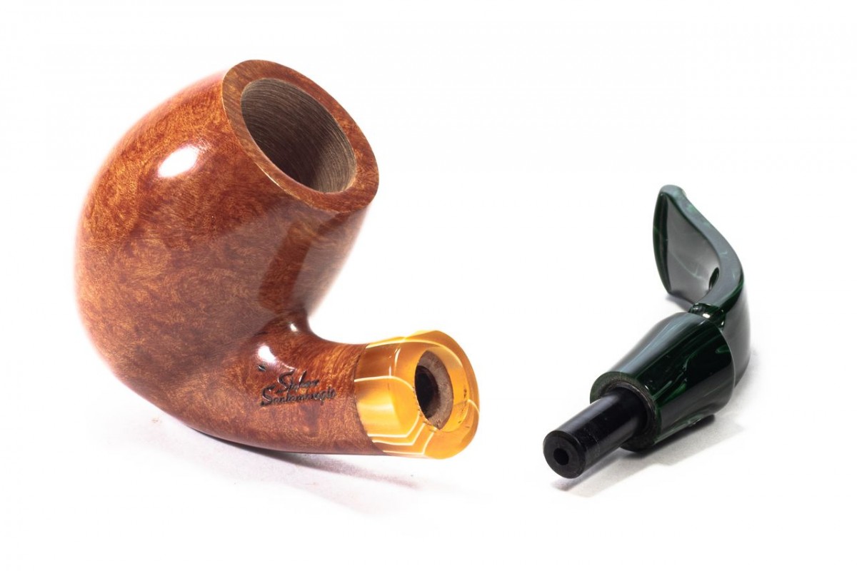 Pipe Santambrogio Smooth FP Medium Bent Egg Pipe Santambrogio Smooth FP Medium Bent Egg