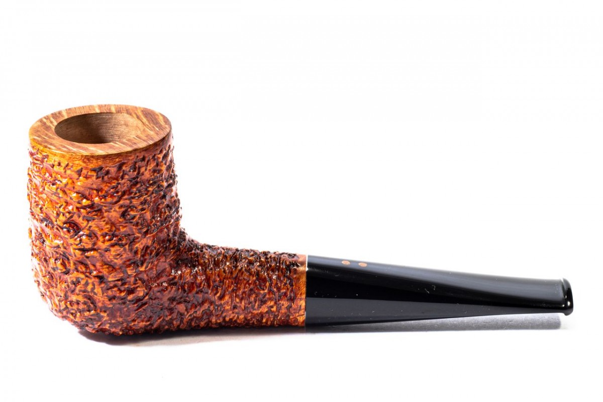 Pipa in Radica Radice Rind Rusticata Billiard Pipa in Radica Radice Rind Rusticata Billiard