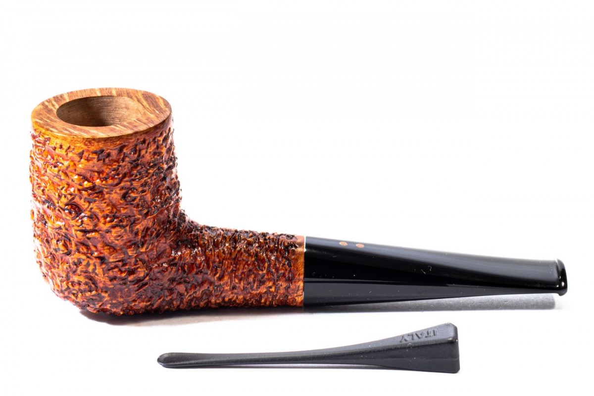 Pipa in Radica Radice Rind Rusticata Billiard Pipa in Radica Radice Rind Rusticata Billiard