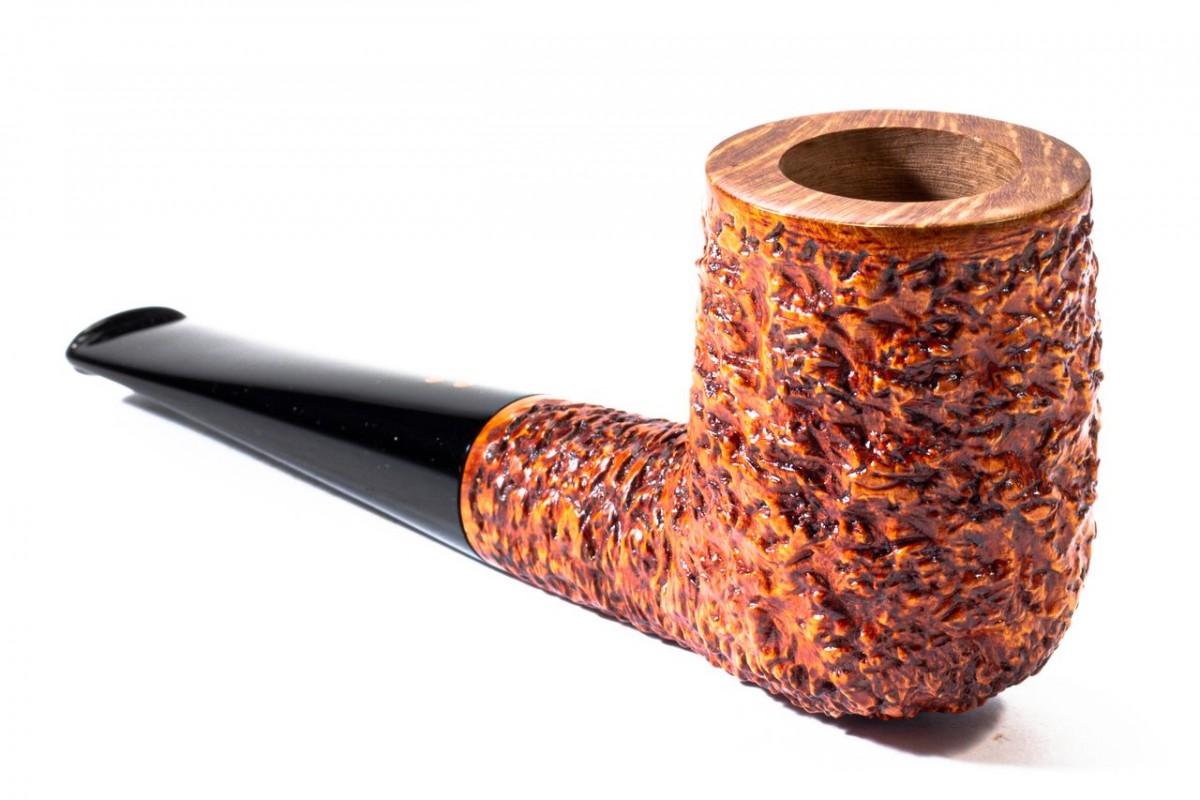 Pipa in Radica Radice Rind Rusticata Billiard Pipa in Radica Radice Rind Rusticata Billiard