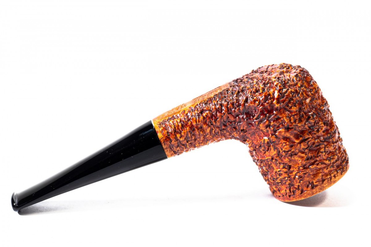 Pipa in Radica Radice Rind Rusticata Billiard Pipa in Radica Radice Rind Rusticata Billiard