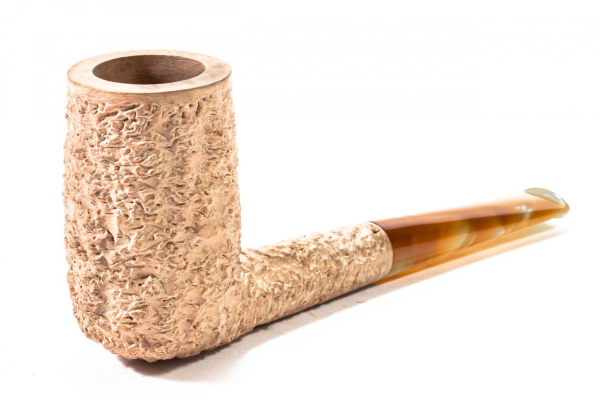 Pipa in Radica Radice Rind Pure Rusticata Chimney Pipa in Radica Radice Rind Pure Rusticata Chimney