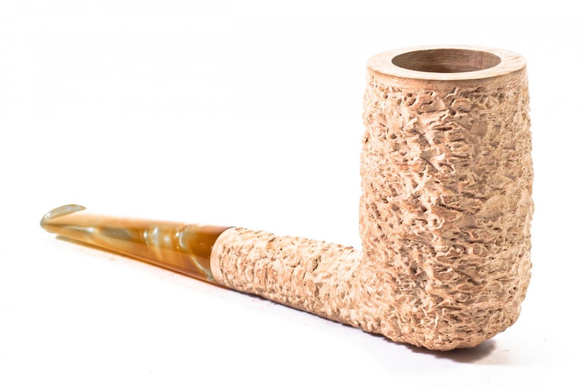 Pipa in Radica Radice Rind Pure Rusticata Chimney Pipa in Radica Radice Rind Pure Rusticata Chimney