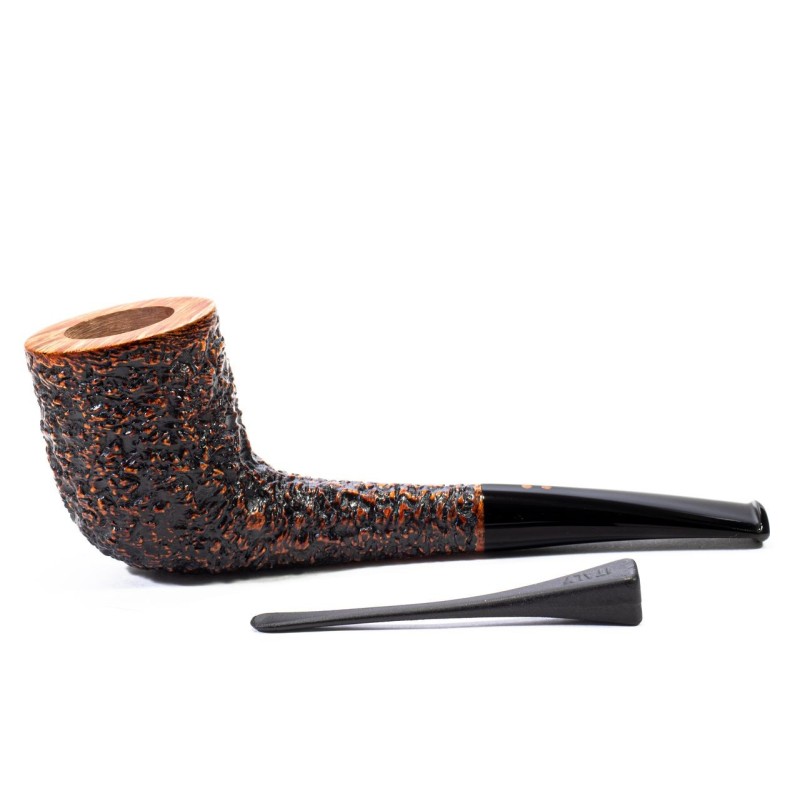 Pipa in Radica Radice Rind Rusticata Horn Pipa in Radica Radice Rind Rusticata Horn