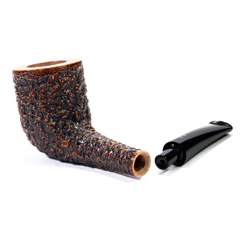 Pipa in Radica Radice Rind Rusticata Horn Pipa in Radica Radice Rind Rusticata Horn