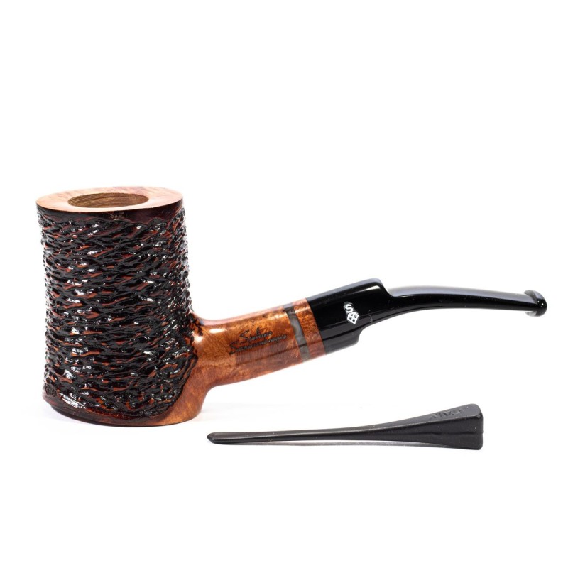 Pipa in Radica Santambrogio Rusticata Cherrywood Pipa in Radica Santambrogio Rusticata Cherrywood