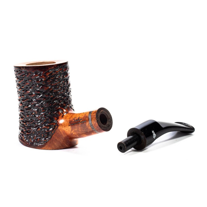 Pipa in Radica Santambrogio Rusticata Cherrywood Pipa in Radica Santambrogio Rusticata Cherrywood