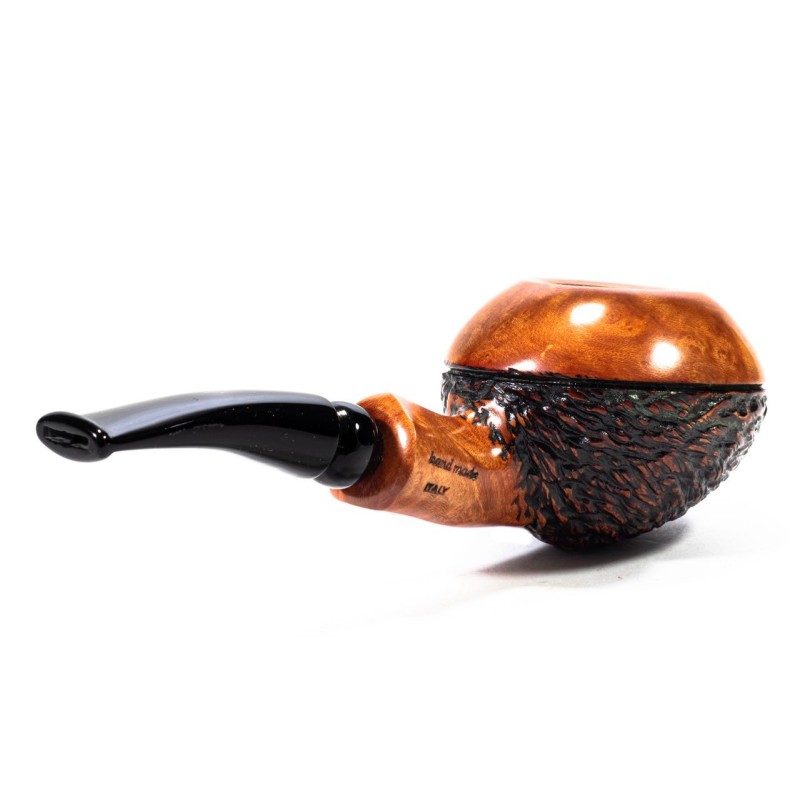 Pipa Santambrogio Rusticata Bent Rhodesian Pipa Santambrogio Rusticata Bent Rhodesian