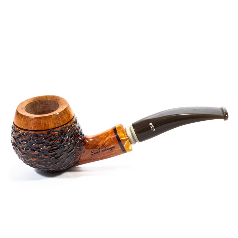 Pipa Santambrogio Rusticata Bent Apple Pipa Santambrogio Rusticata Bent Apple