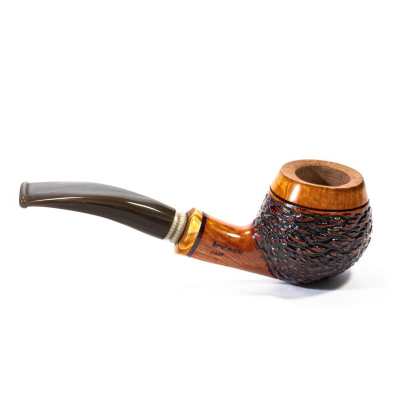 Pipa Santambrogio Rusticata Bent Apple Pipa Santambrogio Rusticata Bent Apple