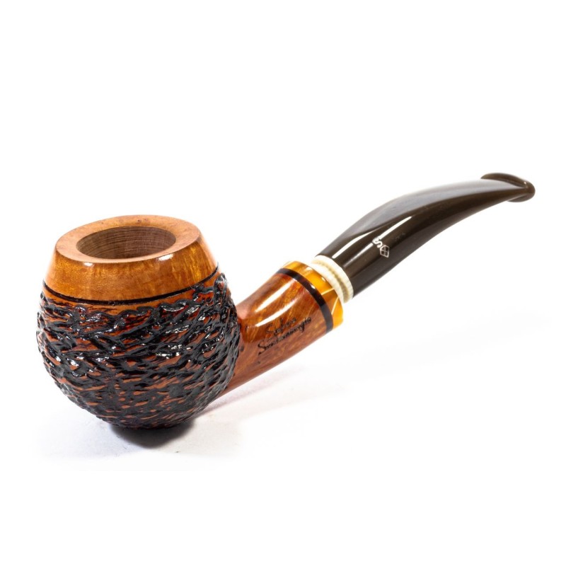 Pipa Santambrogio Rusticata Bent Apple Pipa Santambrogio Rusticata Bent Apple