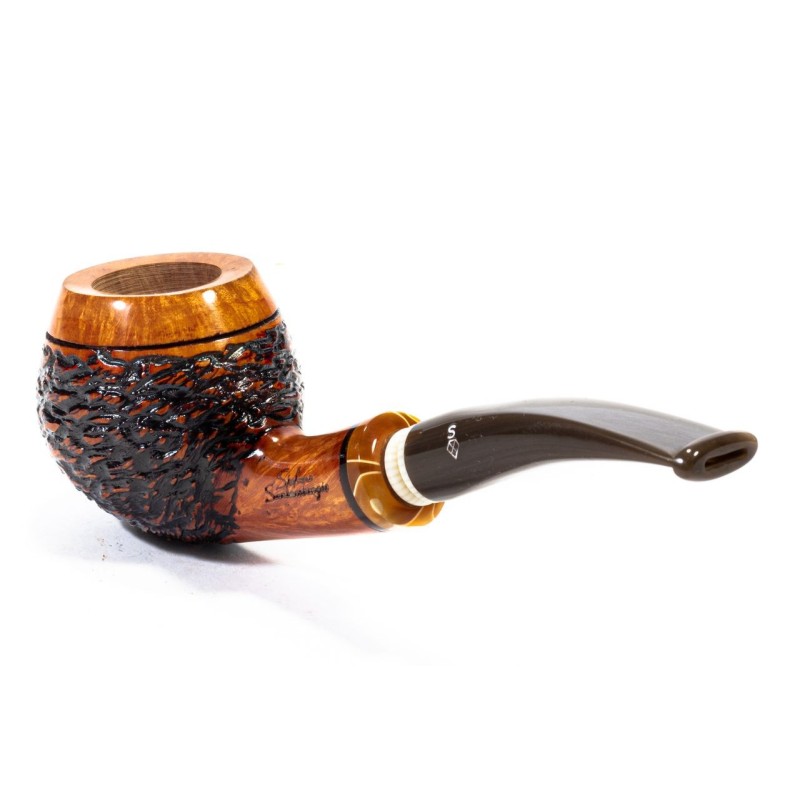 Pipa Santambrogio Rusticata Bent Apple Pipa Santambrogio Rusticata Bent Apple