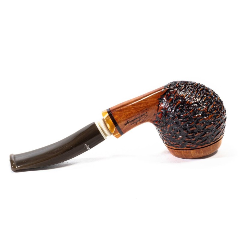 Pipa Santambrogio Rusticata Bent Apple Pipa Santambrogio Rusticata Bent Apple