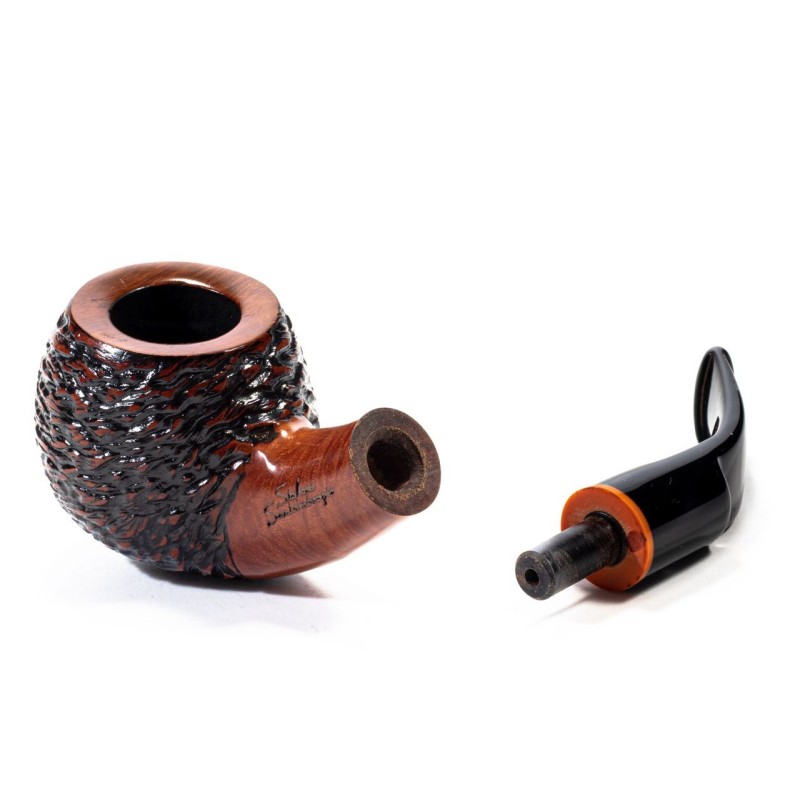 Pipa Santambrogio Rusticata Bent Apple Pipa Santambrogio Rusticata Bent Apple