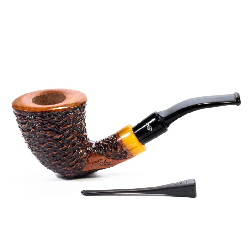 Pipa Santambrogio Rusticata Bent Dublin Pipa Santambrogio Rusticata Bent Dublin