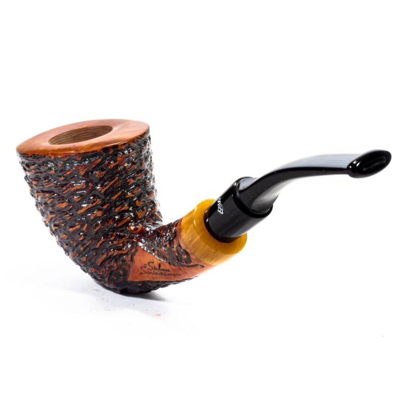 Pipa Santambrogio Rusticata Bent Dublin Pipa Santambrogio Rusticata Bent Dublin