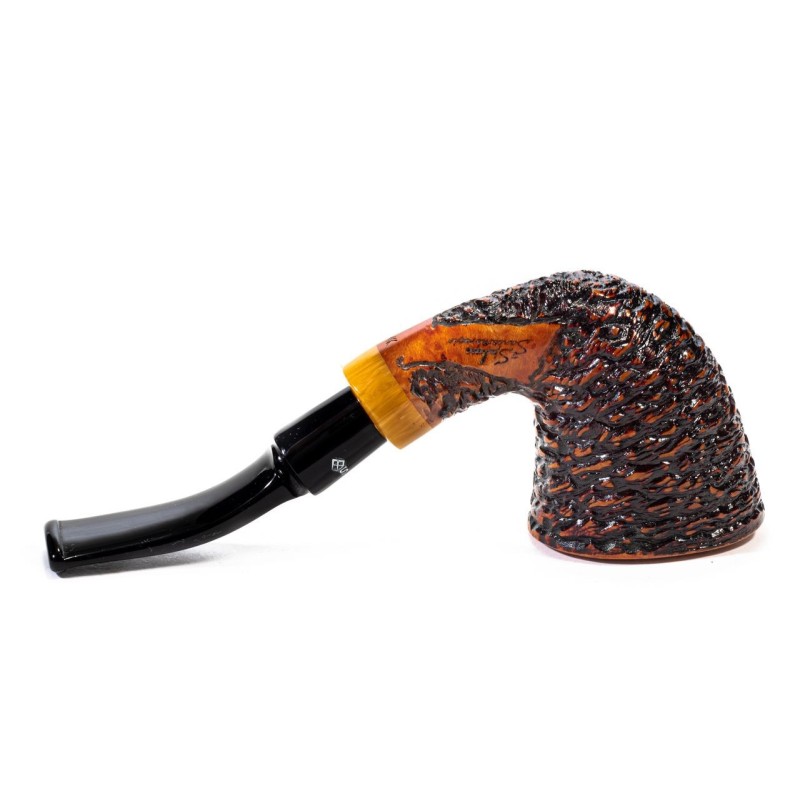 Pipa Santambrogio Rusticata Bent Dublin Pipa Santambrogio Rusticata Bent Dublin