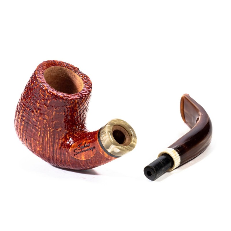 Pipa in Radica Santambrogio Sabbiata Bent Billiard Pipa in Radica Santambrogio Sabbiata Bent Billiard