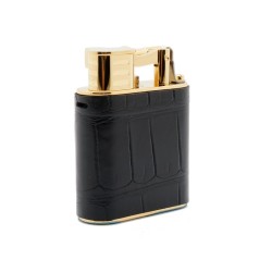 Accendino Dunhill Unique Turbo Alligator Placcato Oro