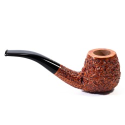 Pipa in Radica Radice Rind Rusticata Bent Apple