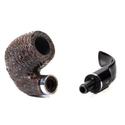 Pipa Savinelli Minerva Rusticata 614 Bent Billiard